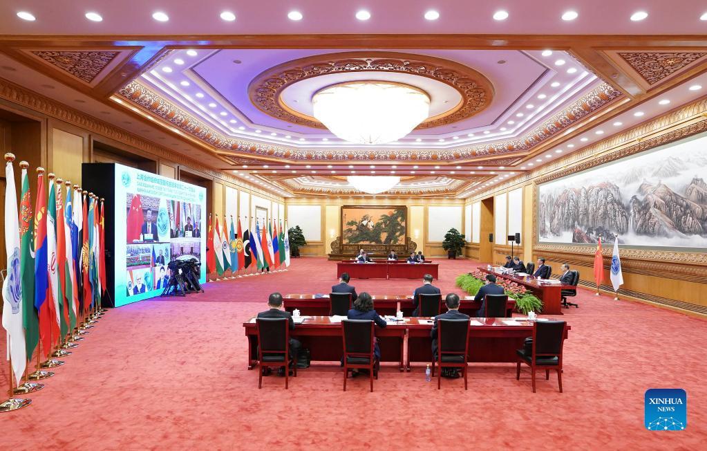 Xi addresses SCO meeting via video link