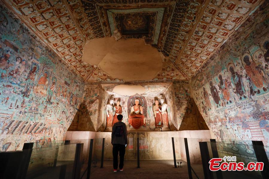 Three replica grottoes exhibited at Palace Museum in Beijing