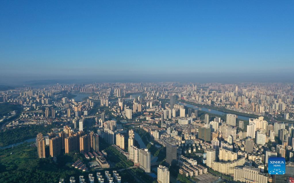 Early morning view of Nanning in China's Guangxi