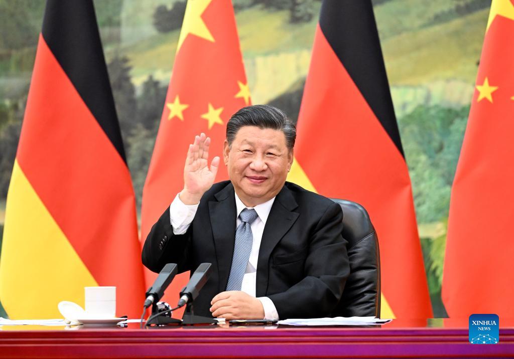 Xi Focus: In video call with Merkel, Xi urges enhanced ties with EU, Germany