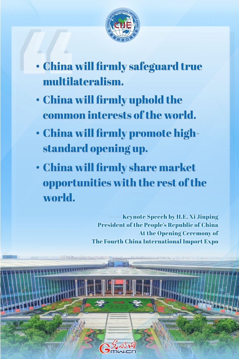 Infographics: President Xi's keynote speech at the opening ceremony of the 4th CIIE