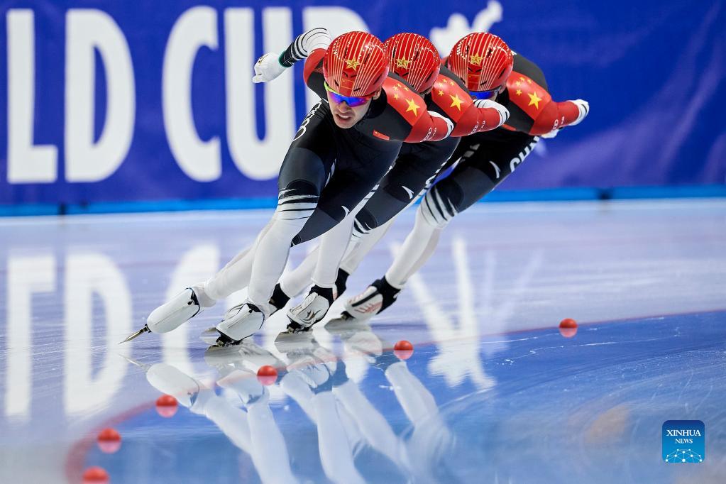 In pics: men's team pursuit division A at ISU Speed Skating World Cup
