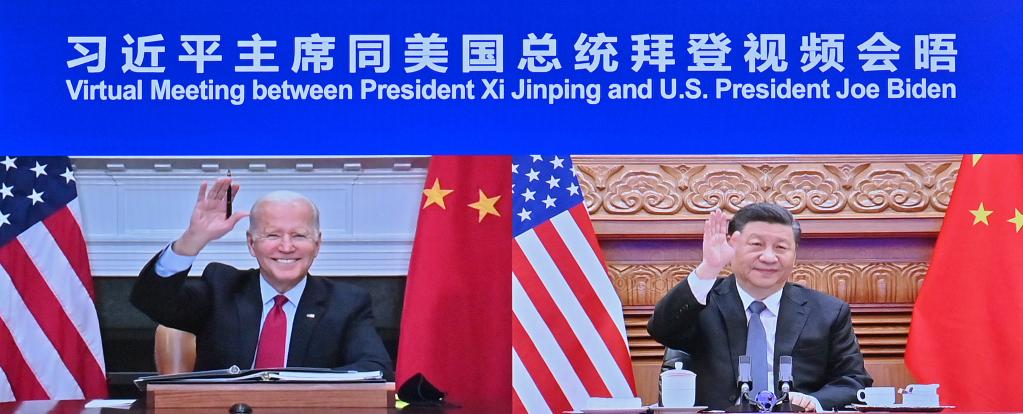 Xi-Biden virtual meeting kicks off
