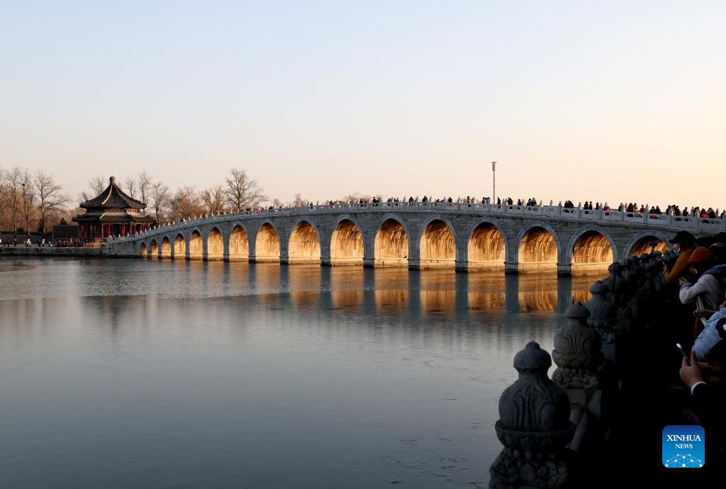 Sunset scenery of Summer Palace in Beijing