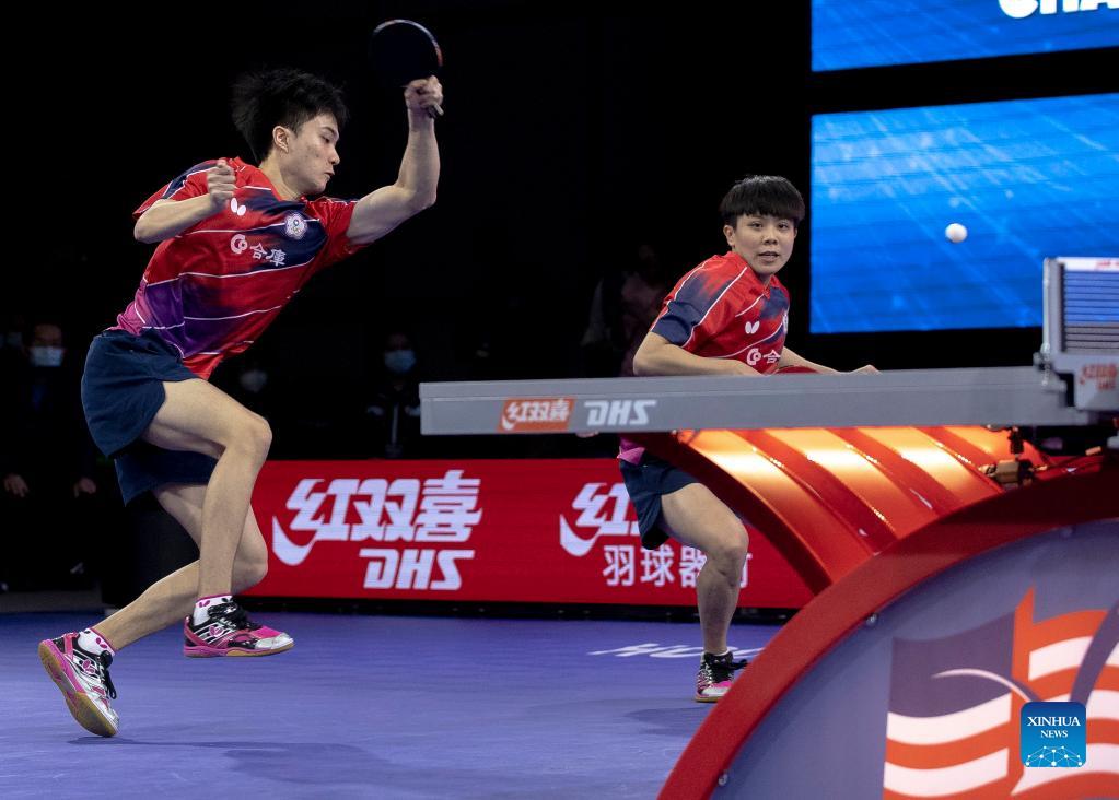 Highlights of mixed doubles semifinal match at 2021 World Table Tennis Championships Finals