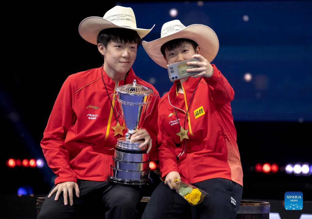 Highlights of mixed doubles final, awarding ceremony at 2021 World Table Tennis Championships Finals
