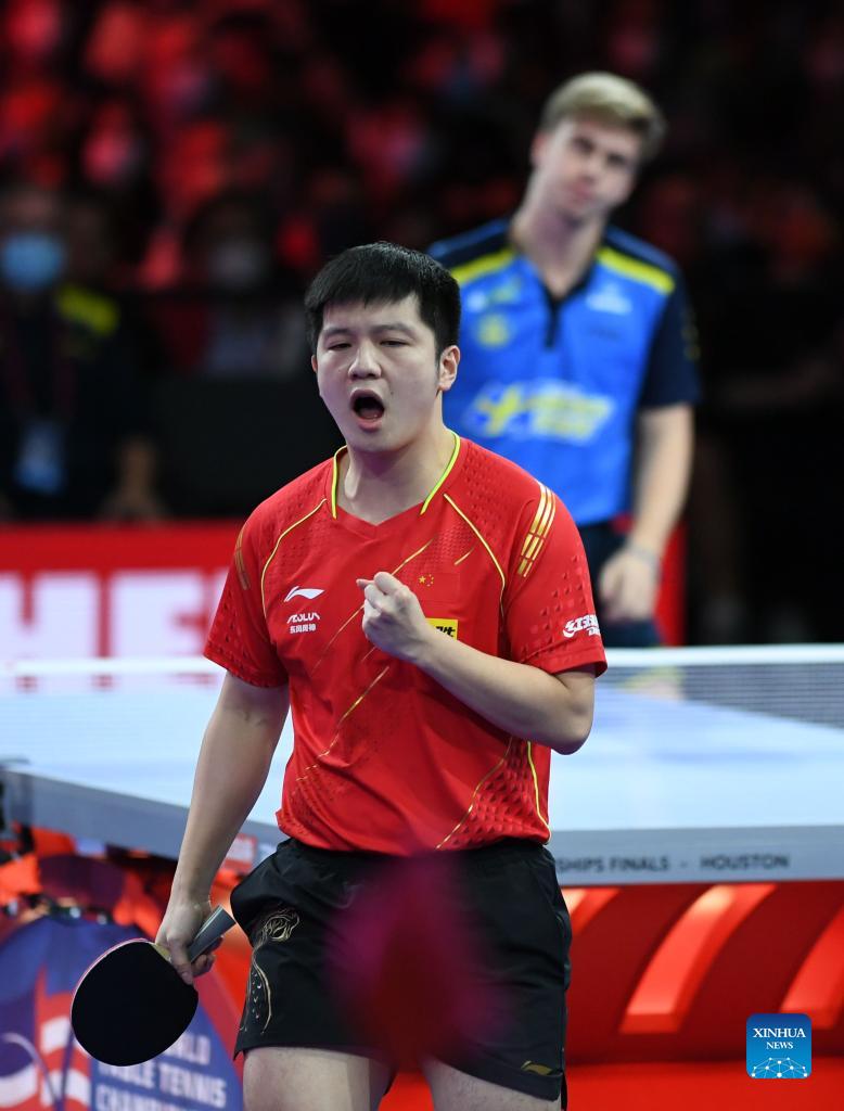 China's Fan Zhendong takes men's singles title at table tennis worlds
