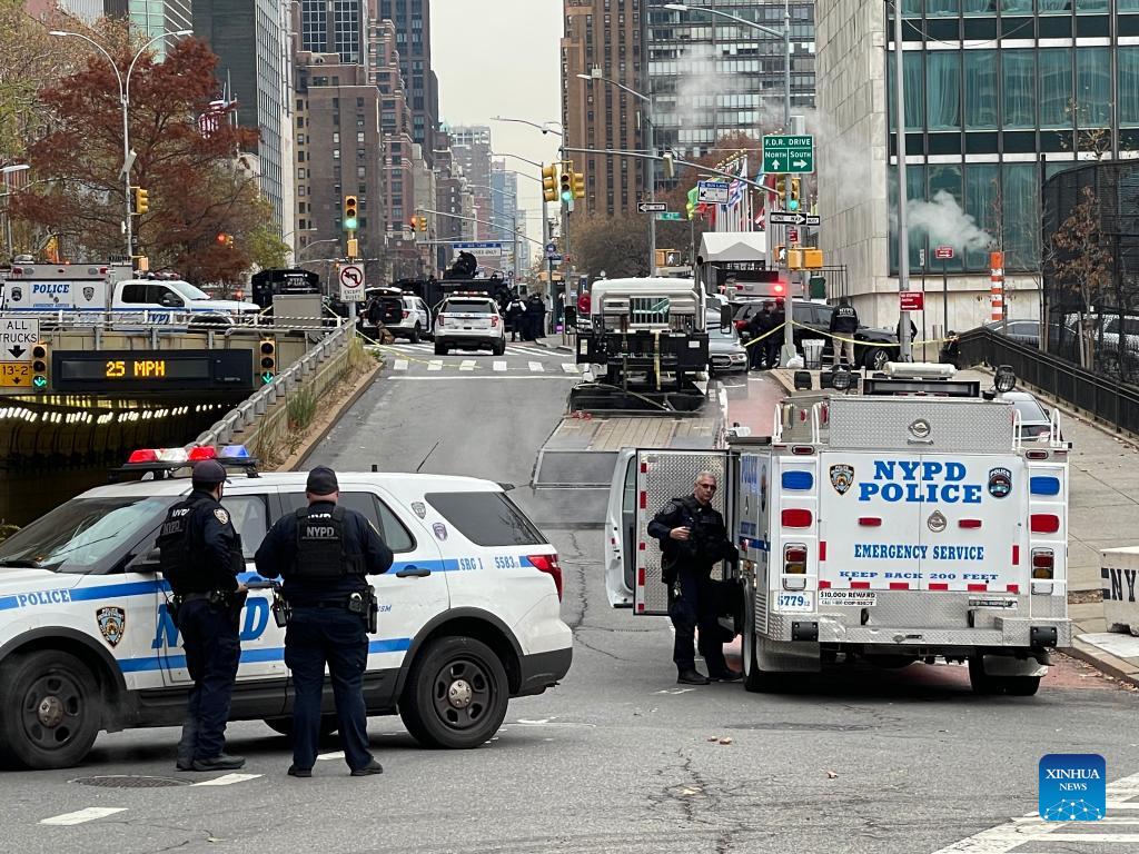 Shotgun-wielding man surrenders to police after standoff outside UN building