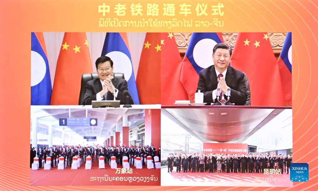 Xi, Thongloun attend China-Laos Railway opening ceremony