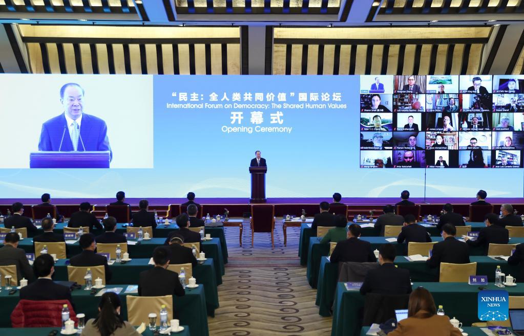 Senior CPC official stresses democracy as common value for humanity