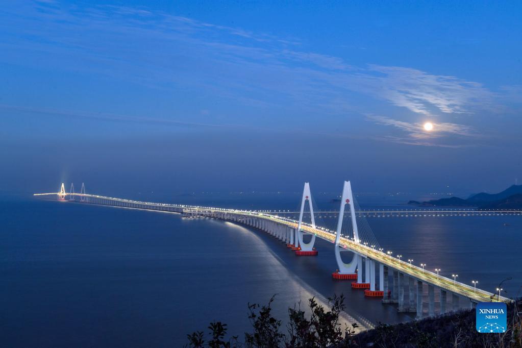 Full moon seen across China