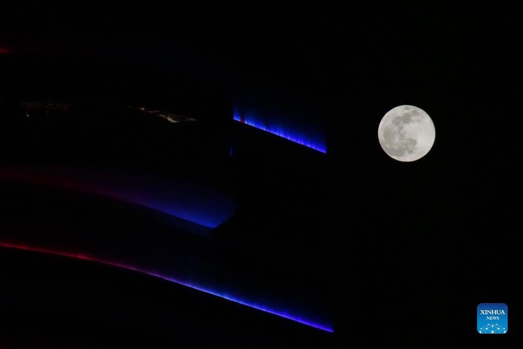 Full moon seen across China