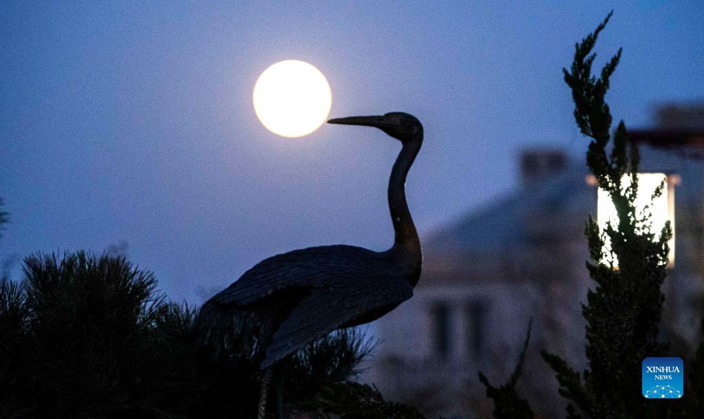 Full moon seen across China