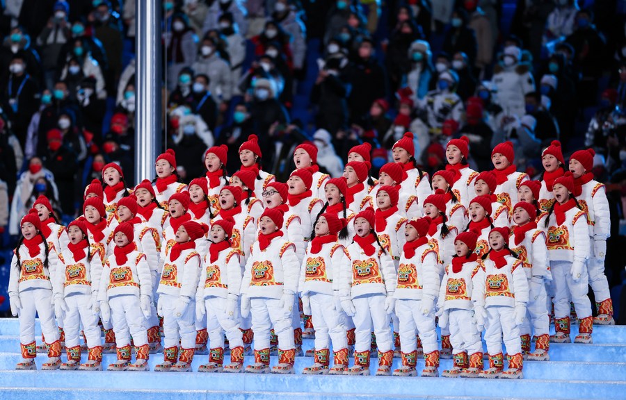 Children's choir from mountains wows the world at Beijing 2022 opening ceremony