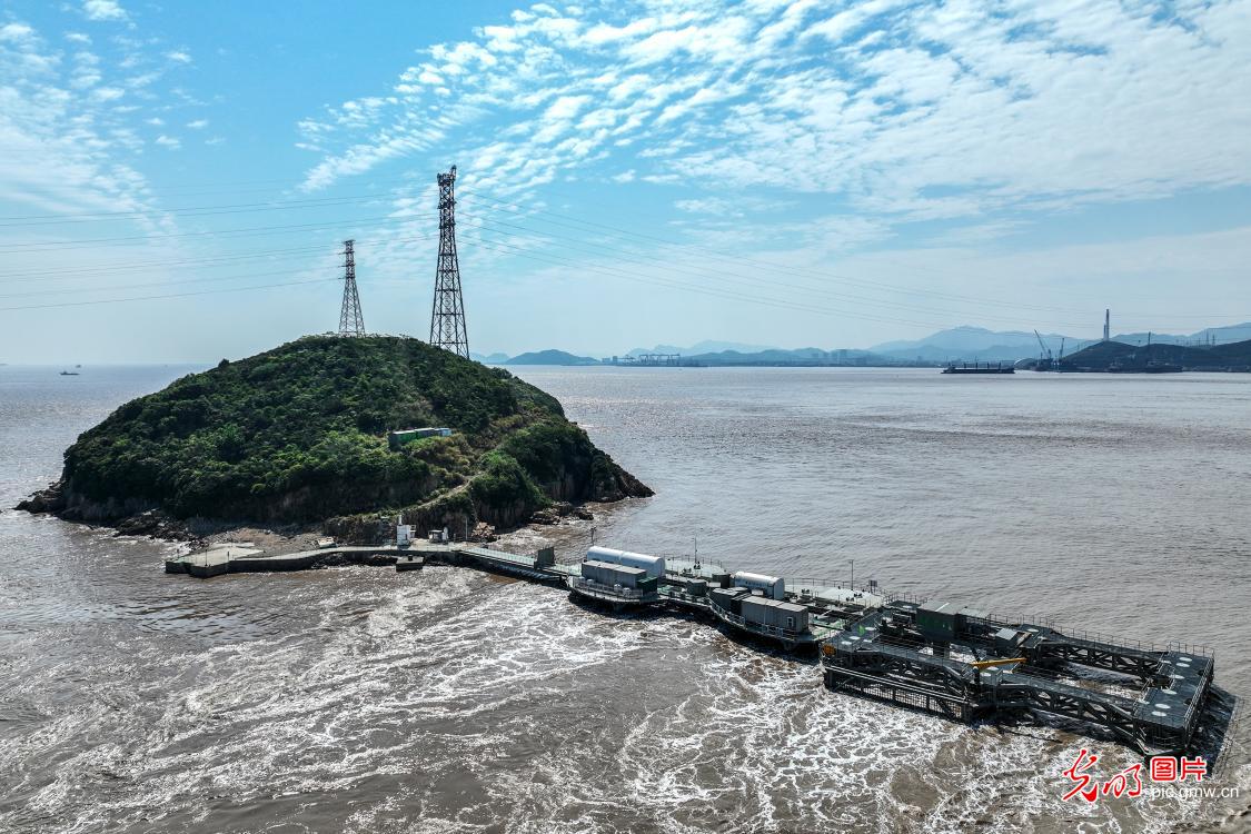 Tidal power station with expanded capacity operates well in E China's Zhejiang