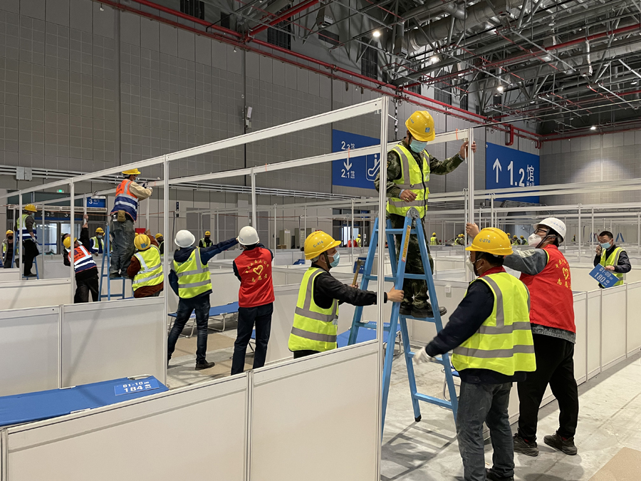 Shanghai races to build largest makeshift hospital in city within 4 days