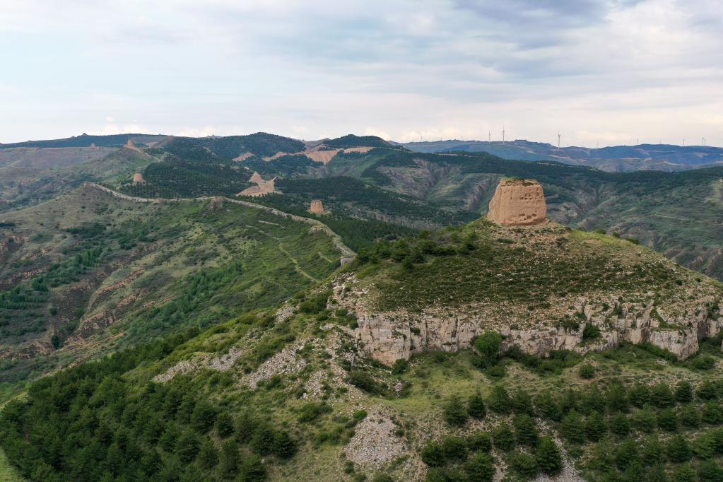 View of Great Wall in China's Inner Mongolia