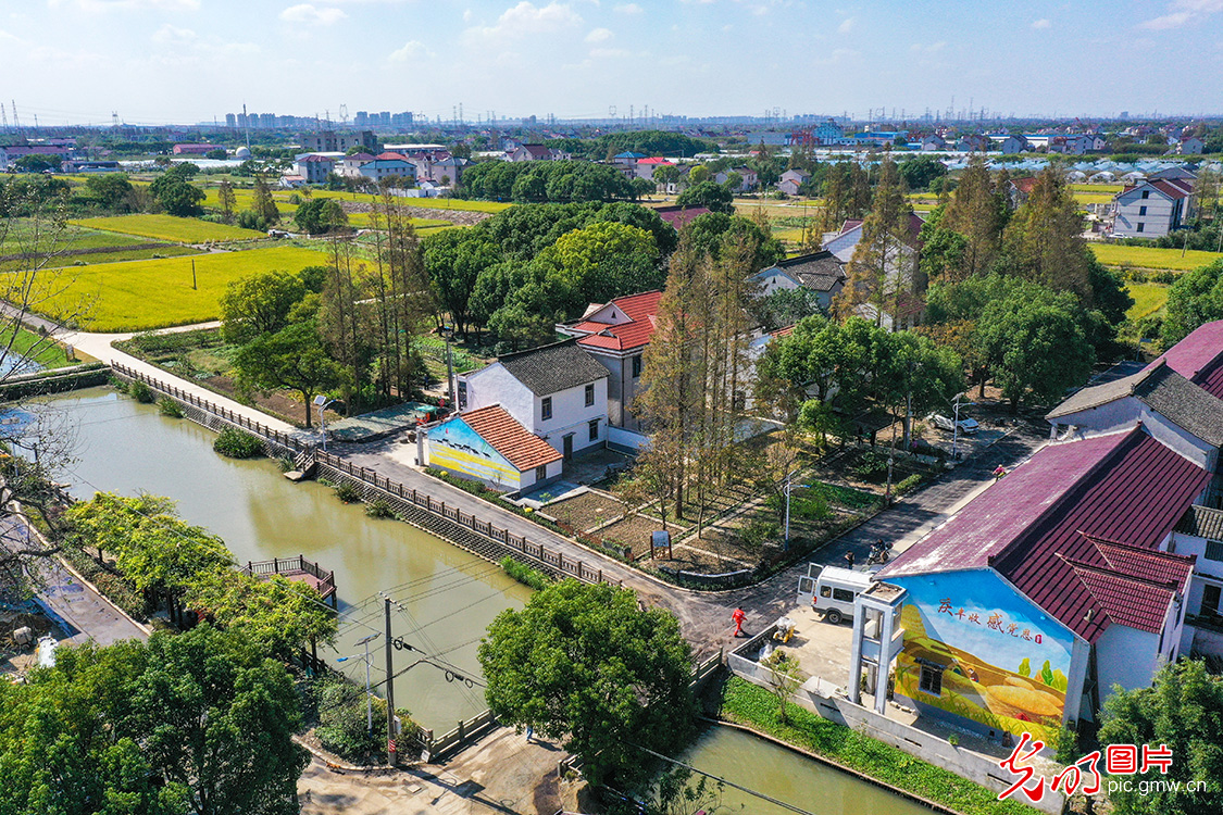 Village in Pudong, Shanghai renovate roads and buildings to promote living environment