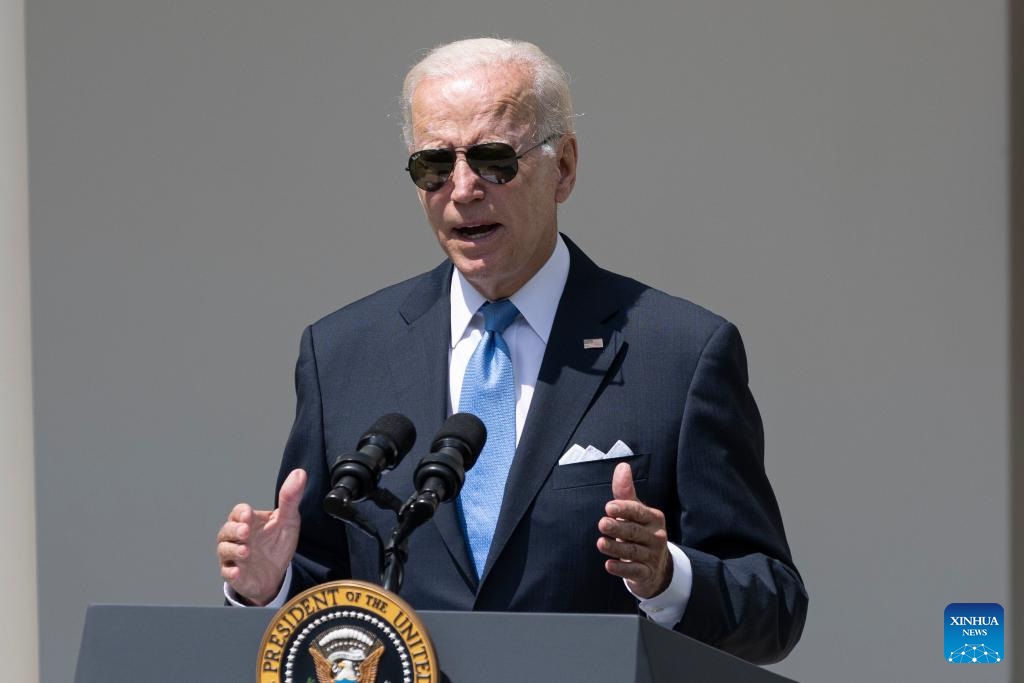 Biden makes first in-person appearance after COVID-19 isolation