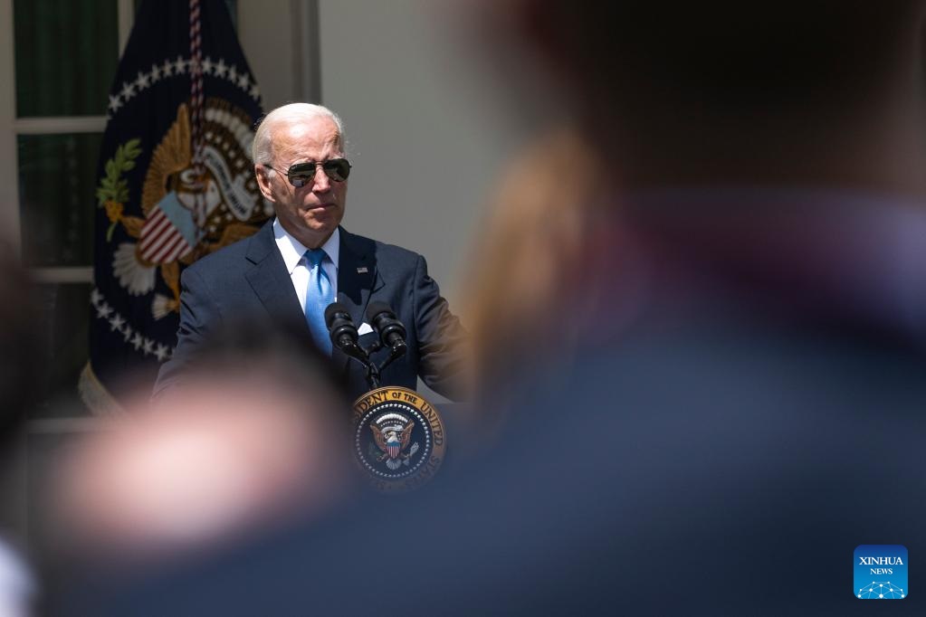 Biden makes first in-person appearance after COVID-19 isolation
