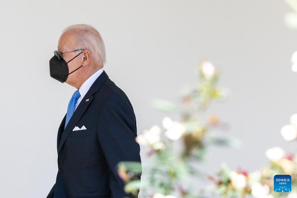 Biden makes first in-person appearance after COVID-19 isolation