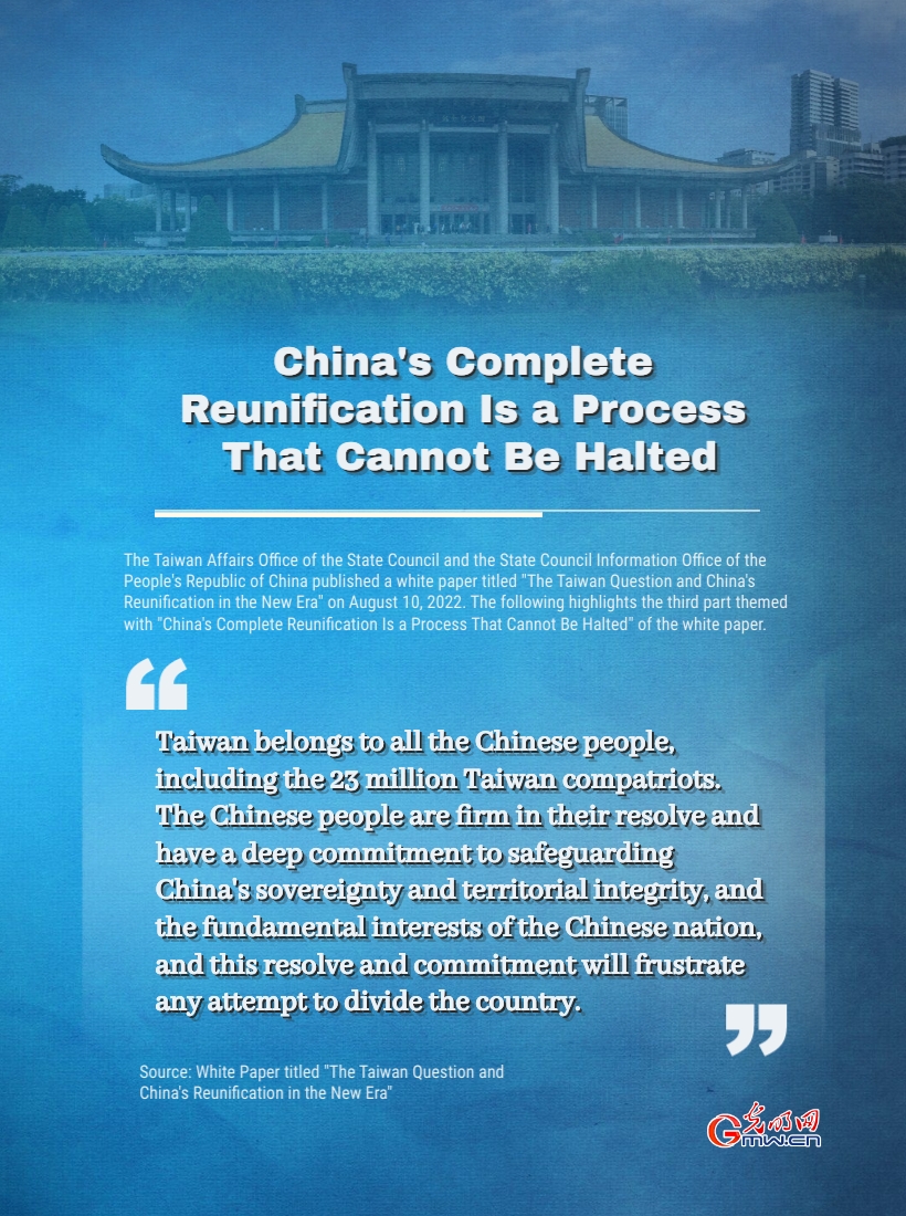 Infographics: China's Complete Reunification Is a Process That Cannot Be Halted