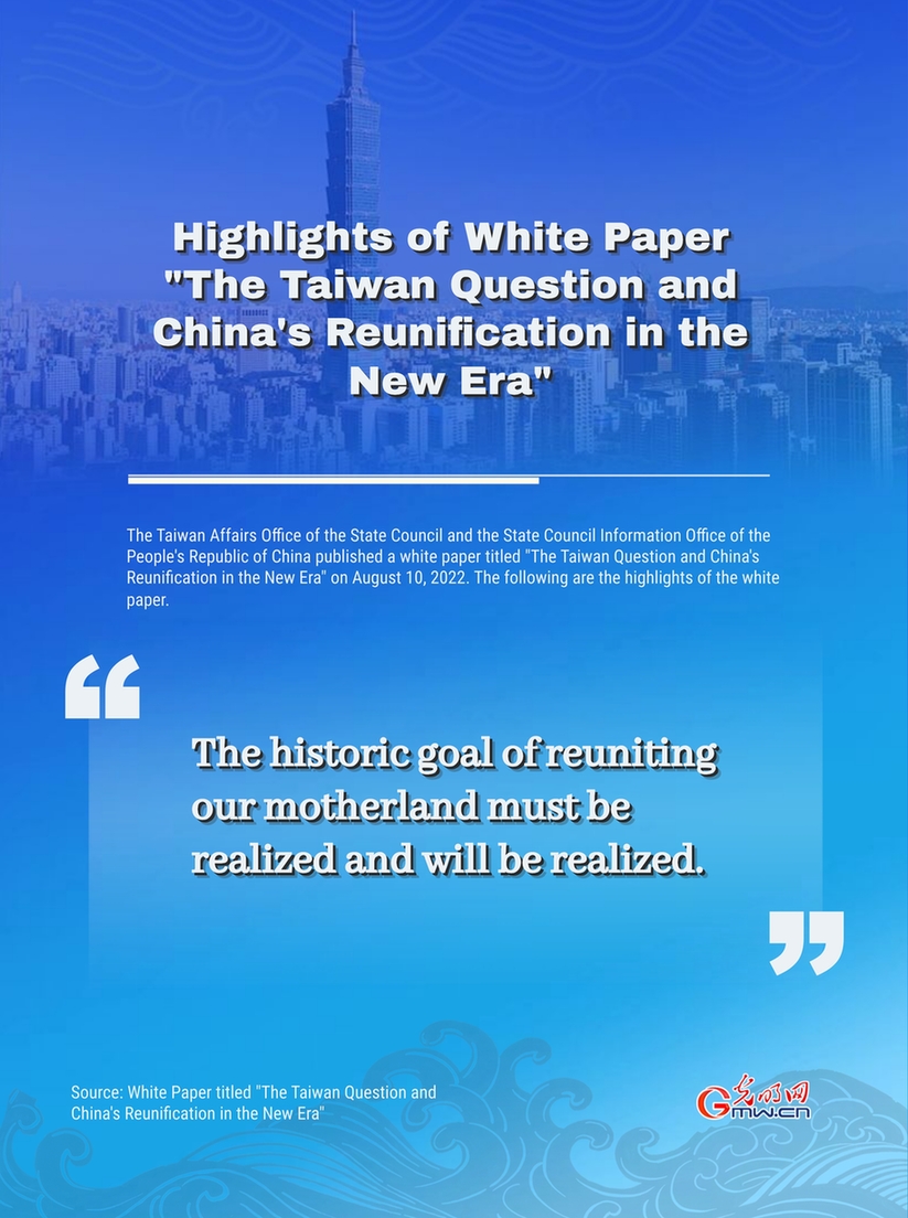 Infographics: The Taiwan Question and China's Reunification in the New Era