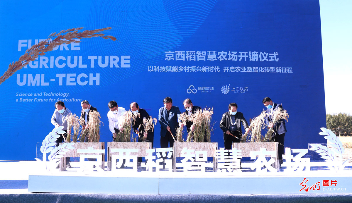 Opening ceremony of West Beijing Rice Farm held in Beijing's Haidian district