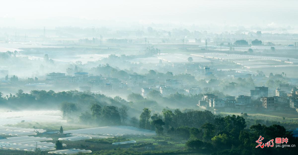 In Pics: Mist-enveloped village in SW China's Yunnan
