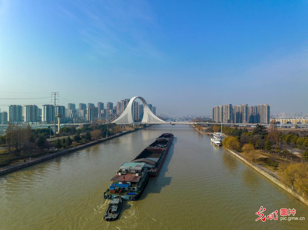 Record cargo volume of Beijing-Hangzhou Grand Canal North Jiangsu section in 2022