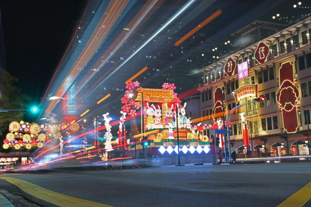 Lantern installations set up for upcoming Chinese Lunar New Year around Singapore's Chinatown area