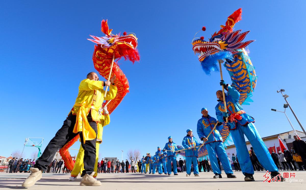 Cultural performances prepared for the upcoming Spring Festival in NW China's Gansu