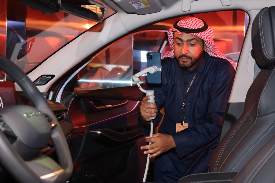 Mideast in Pictures: Chinese luxury SUVs attract Saudi car lovers