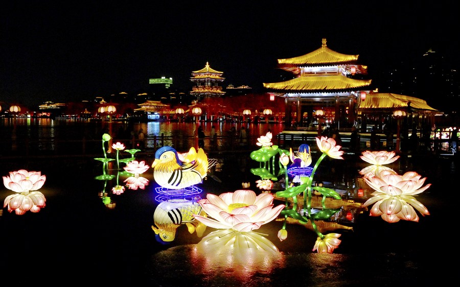 In Pics: Aerial view of lights and lanterns in Xi'anyu
