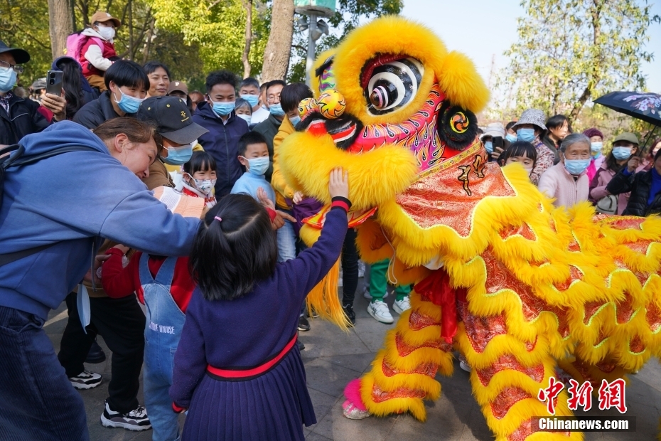 Lion dance and dragon dance performed in SW China’s Yunnan Province