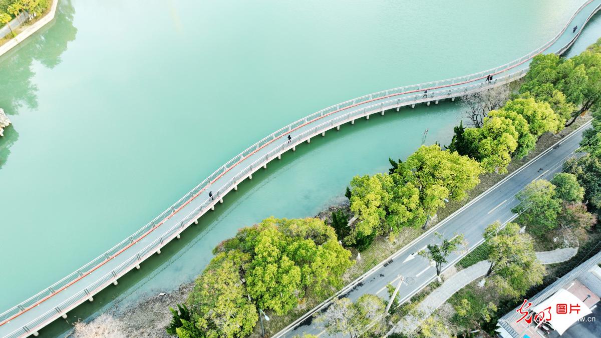 Scenery of Yaohai Park in E China's Anhui Province