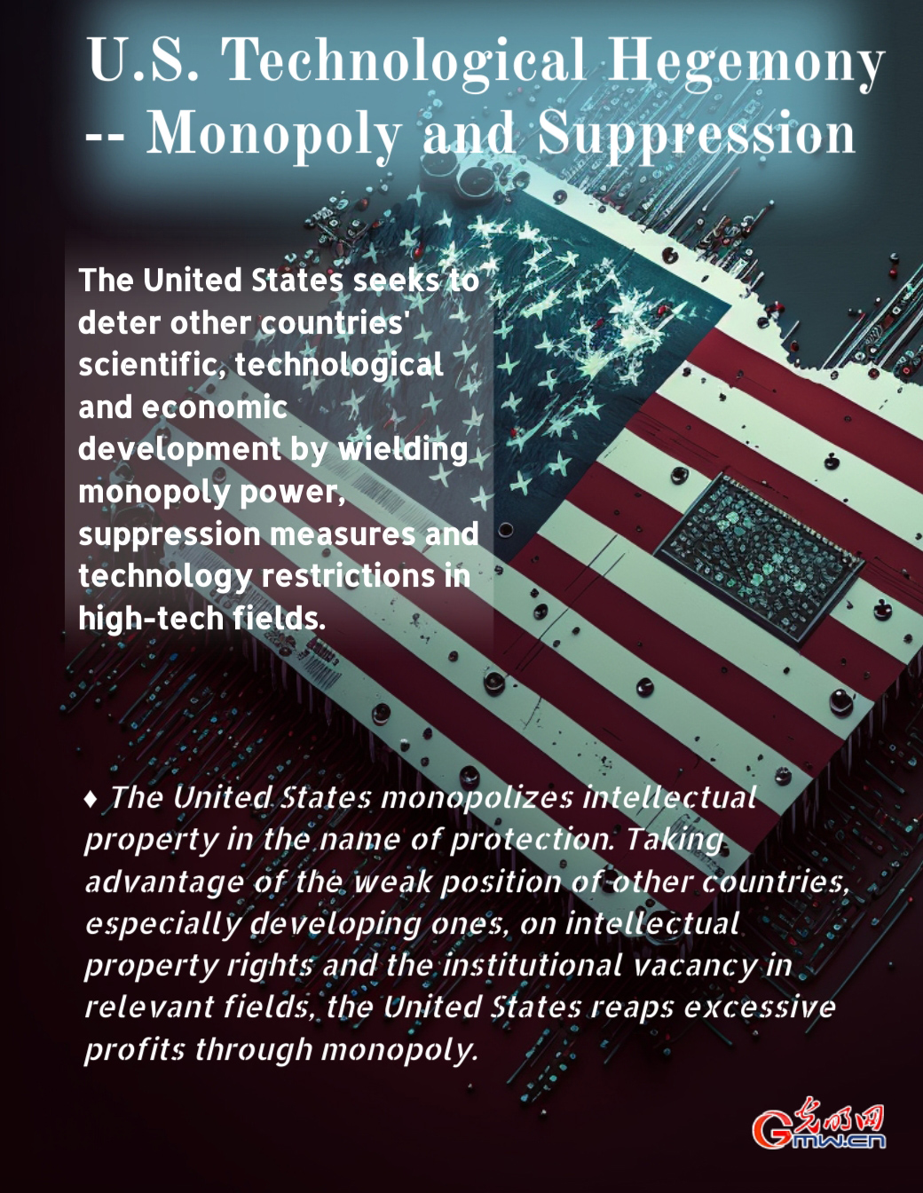 U.S. Technological Hegemony -- Monopoly and Suppression