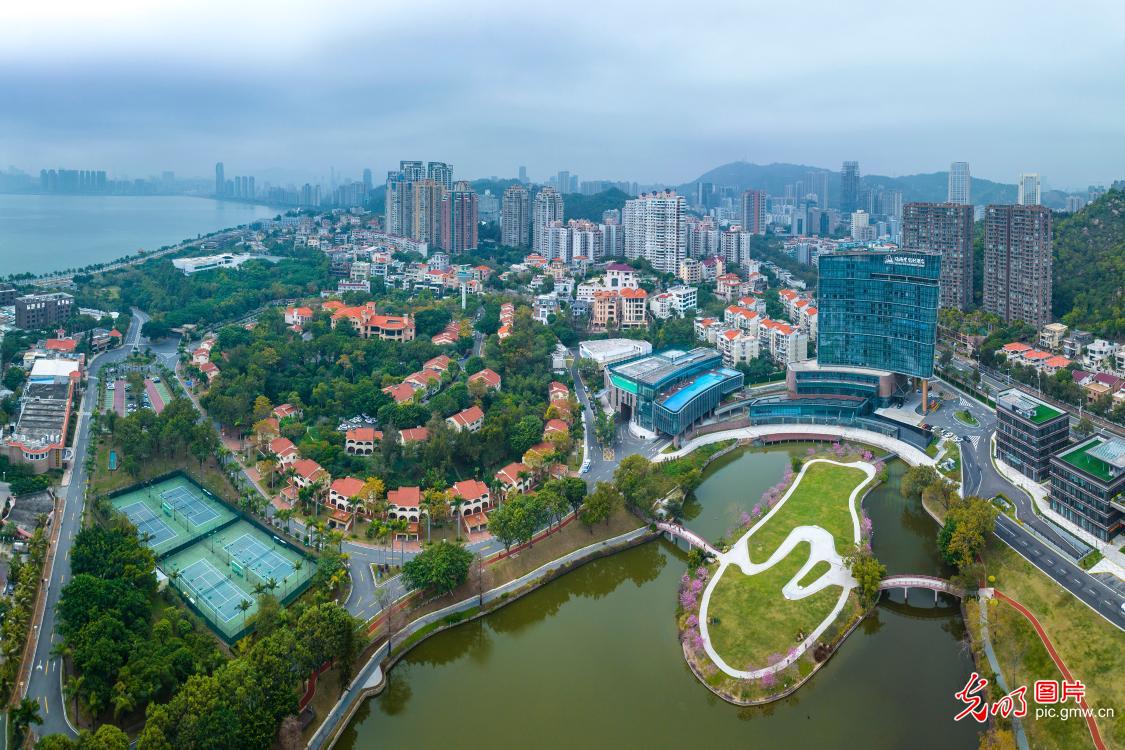 Urban ecological landscape in S China's Guangdong