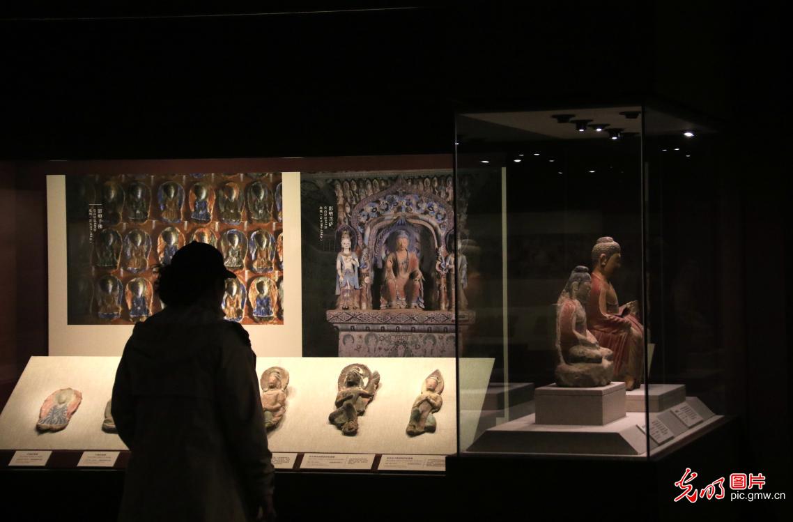 Tourists visiting Dunhuang exhibition