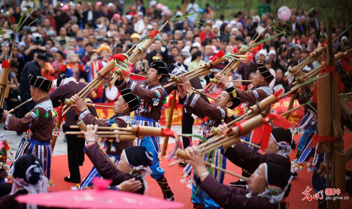 Dong People's Dawuliang Singing Festival held in C China's Hunan