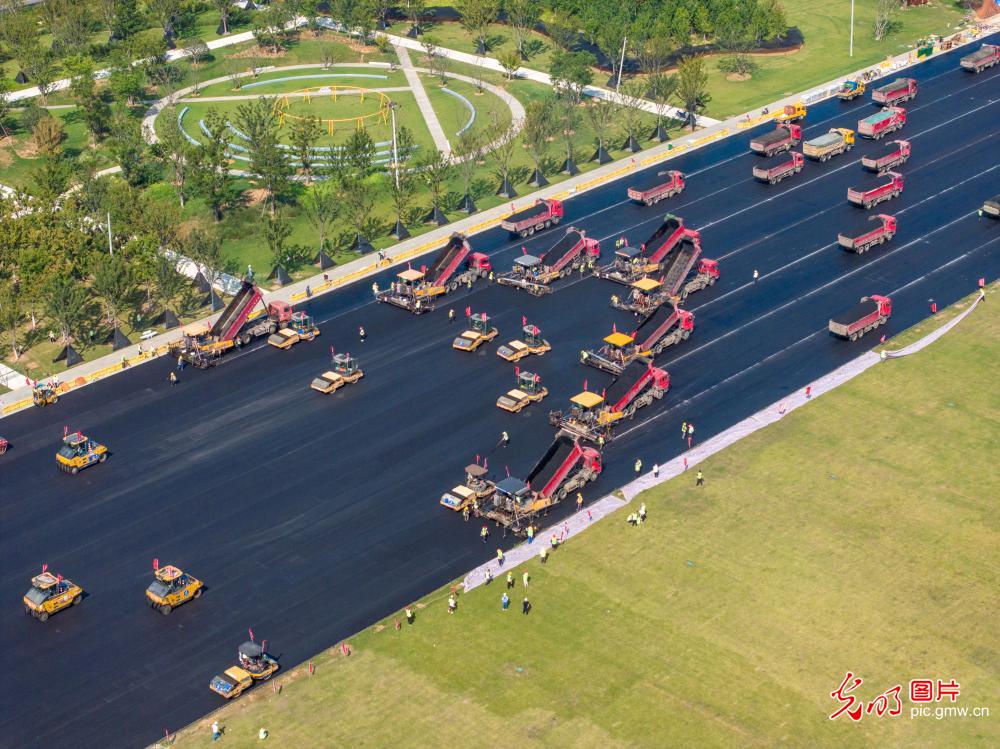 International Garden Expo hosting vanue Luogang Central Park under construction