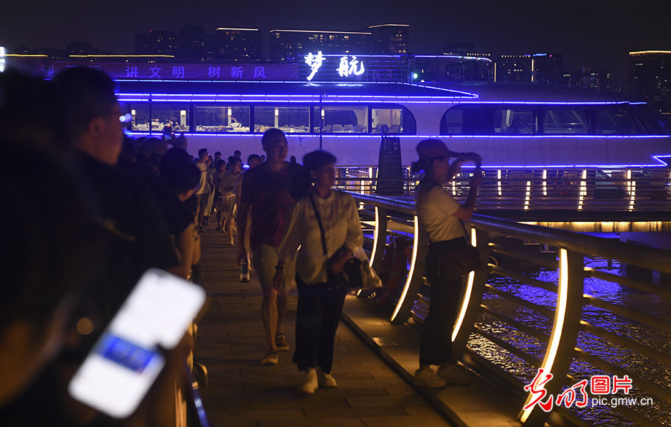 In pics: Qianjiang New City light show welcome Asian Games in Hangzhou