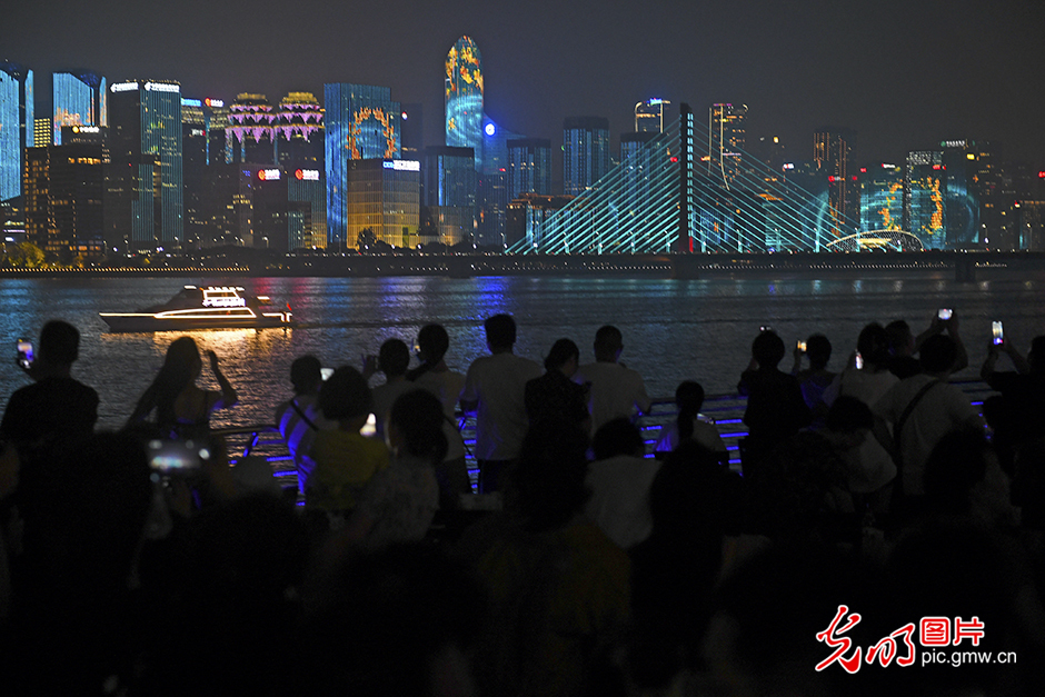 In pics: Qianjiang New City light show welcome Asian Games in Hangzhou