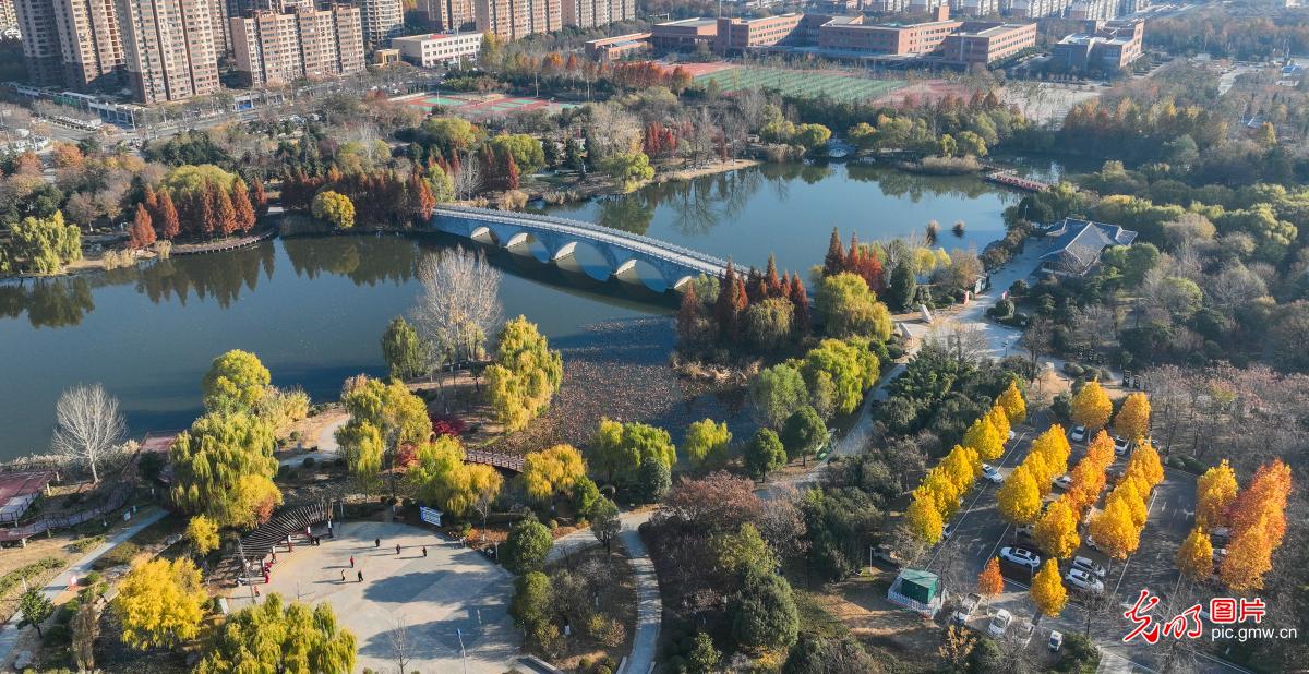 Zaozhuang City of E China’s Shandong: picturesque scenery of Longtan Park