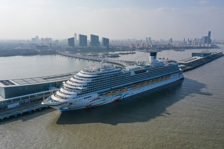 China's first homegrown large cruise ship starts commercial maiden voyage