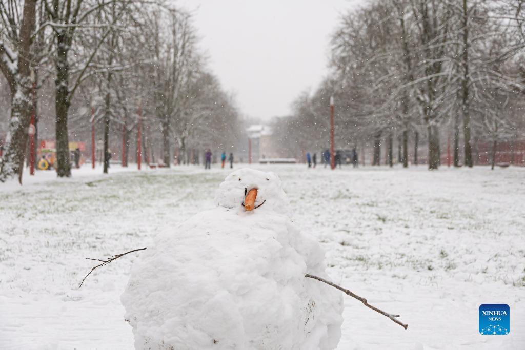 In pics: snowfall in Lille, northern France