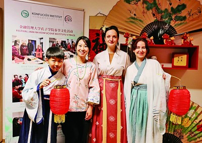 Spring Festival activities at Czech university campus