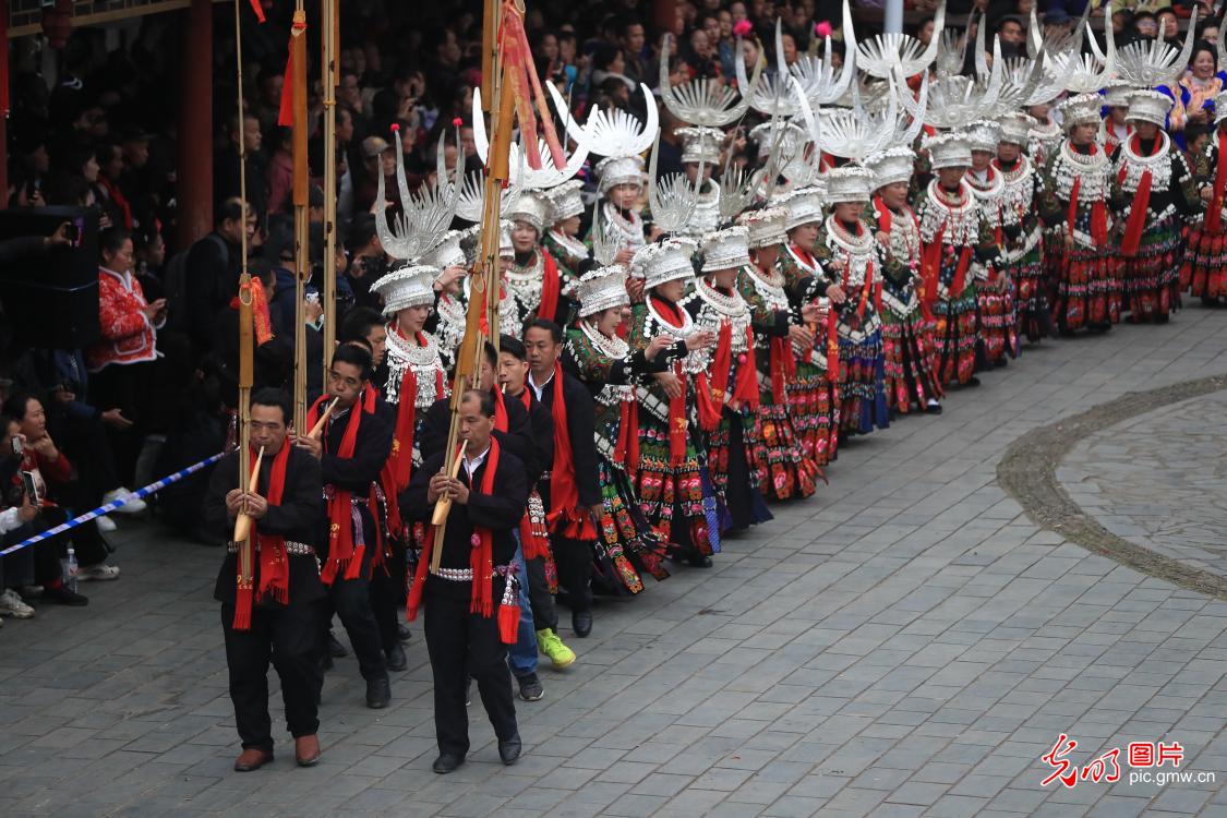 Zhaolong Festival celebrated in Miao Village in SW China's Guizhou