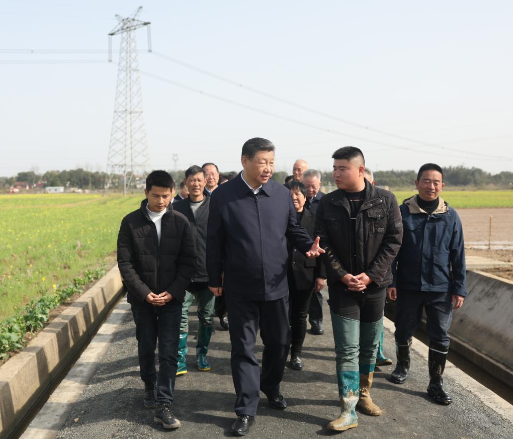 Xi inspects spring farming work