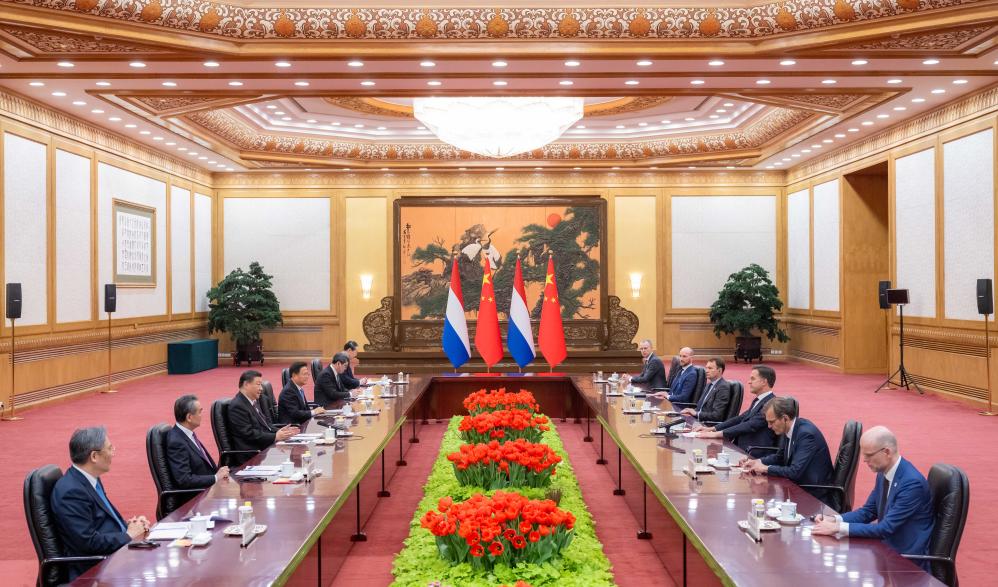 Xi meets Dutch PM in Beijing